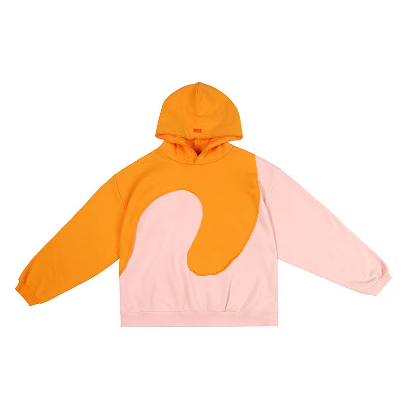 Personalized Patchwork Hooded Sweater