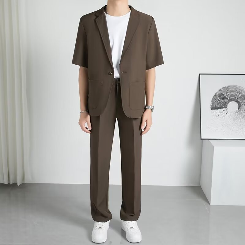 Fashionable All-matching Handsome Half Sleeve Small Suit