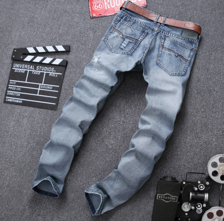Fashion Brand Designer Mens Ripped Jeans Pants