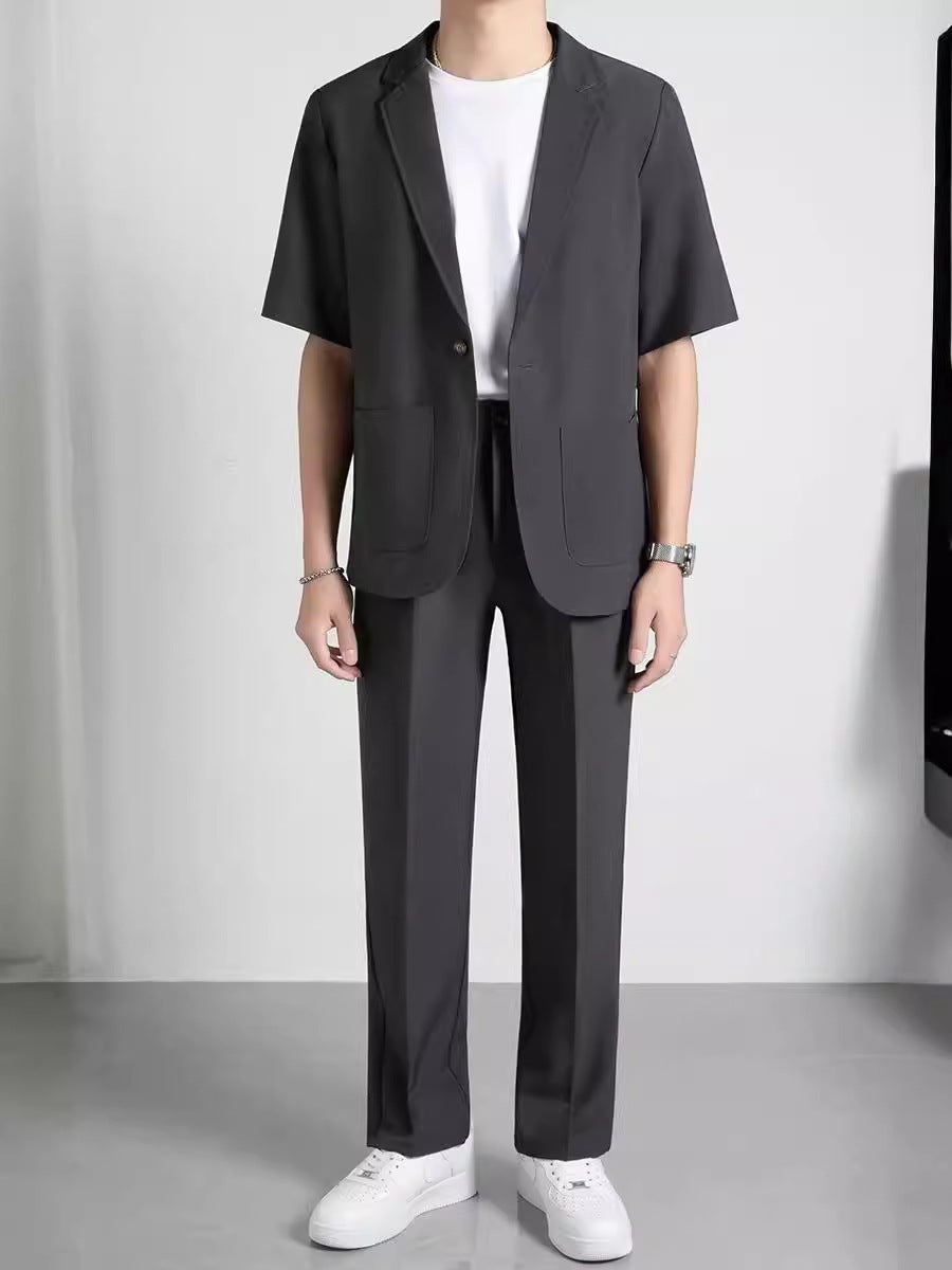 Fashionable All-matching Handsome Half Sleeve Small Suit