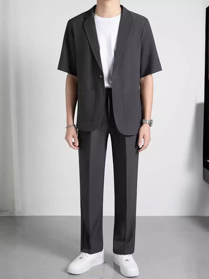 Fashionable All-matching Handsome Half Sleeve Small Suit
