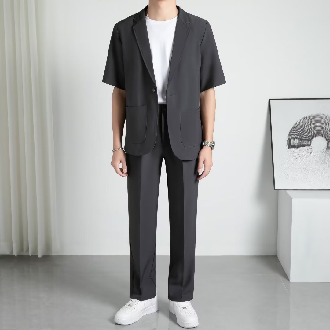 Fashionable All-matching Handsome Half Sleeve Small Suit