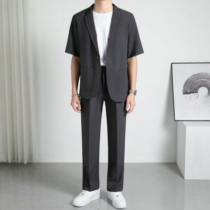 Fashionable All-matching Handsome Half Sleeve Small Suit