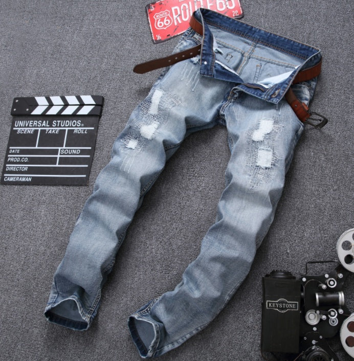 Fashion Brand Designer Mens Ripped Jeans Pants