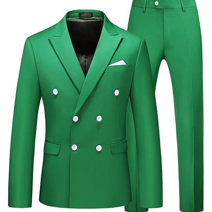Men 2 Pieces Slim Fit Casual Tuxedo Suit