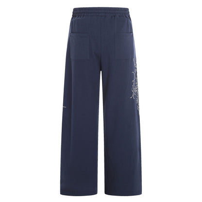 Straight Joggers With Thorn Print