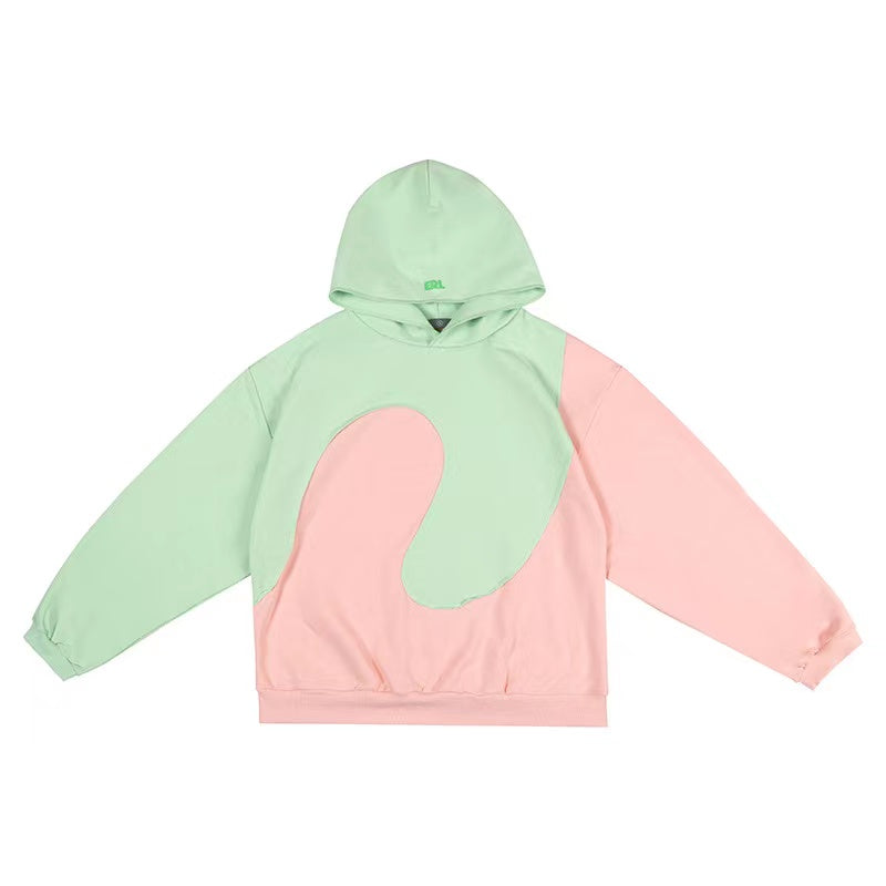 Personalized Patchwork Hooded Sweater