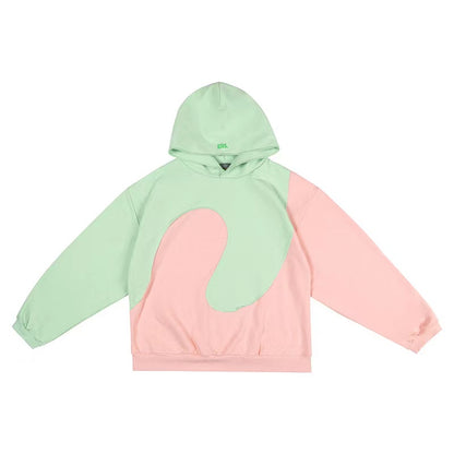 Personalized Patchwork Hooded Sweater