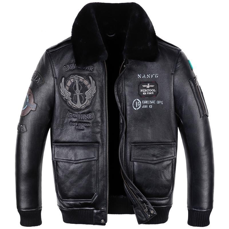 flight leather jacket
jacket konga
leather jacket
suit on loafers
pilot suit style