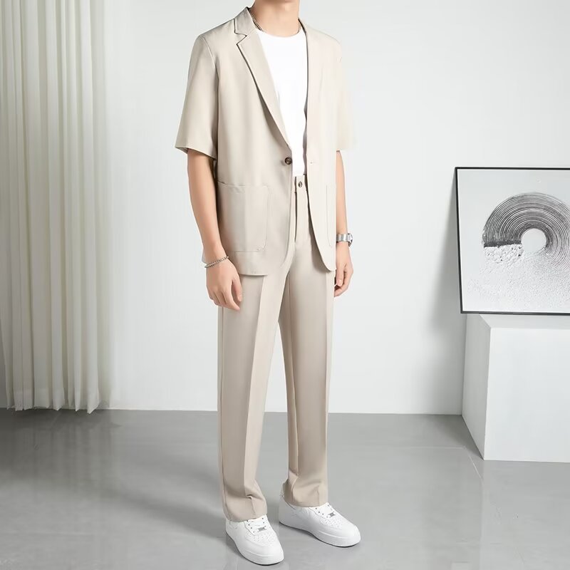 Fashionable All-matching Handsome Half Sleeve Small Suit