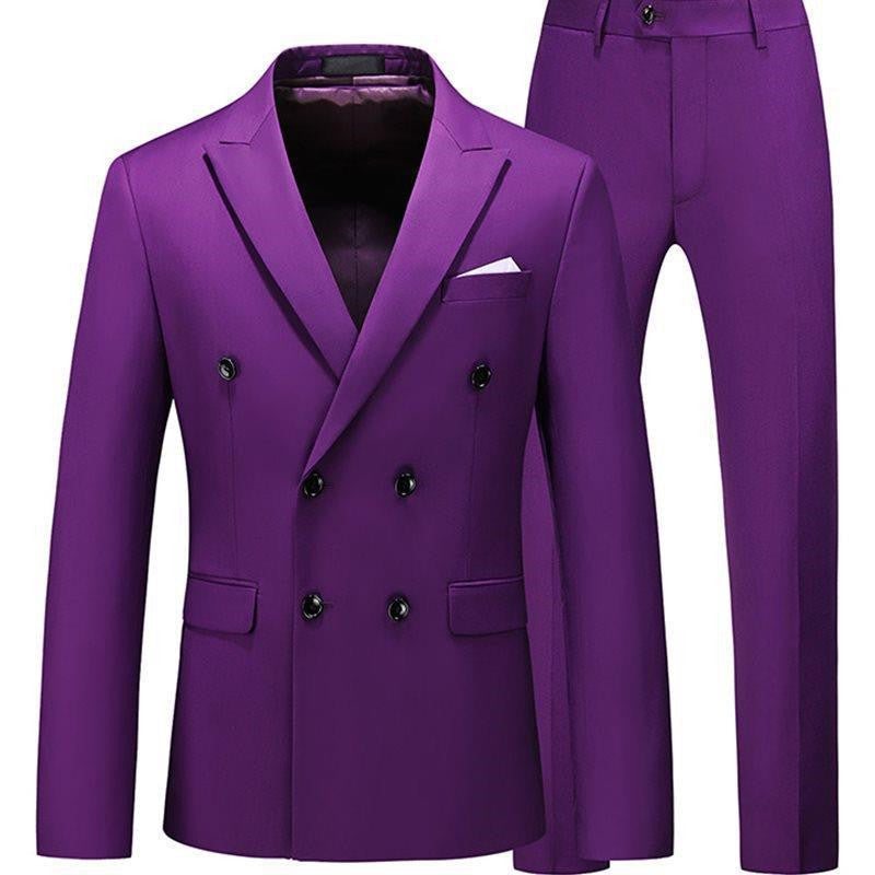 Men 2 Pieces Slim Fit Casual Tuxedo Suit
