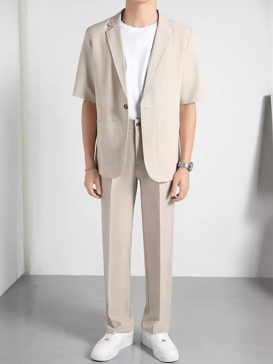 Fashionable All-matching Handsome Half Sleeve Small Suit
