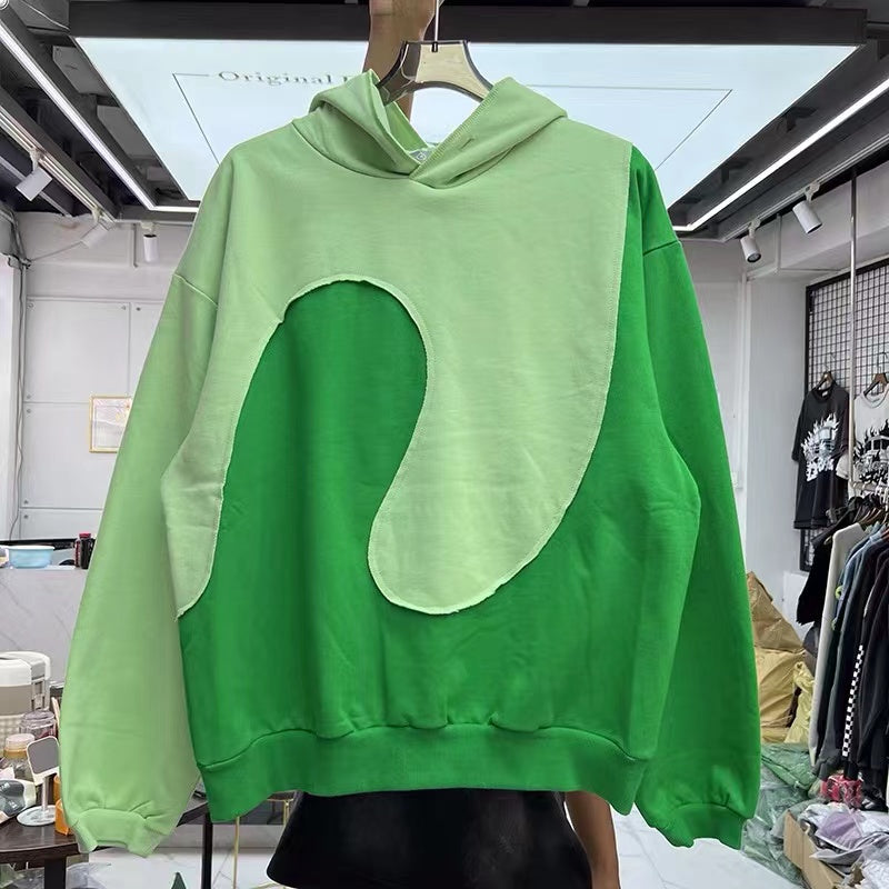 Personalized Patchwork Hooded Sweater