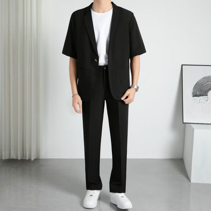 Fashionable All-matching Handsome Half Sleeve Small Suit