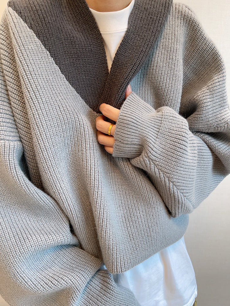Hooded Sweater Knitted Coat