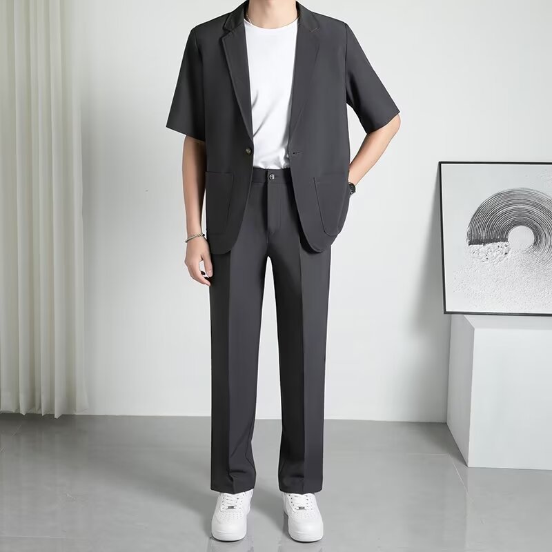 Fashionable All-matching Handsome Half Sleeve Small Suit