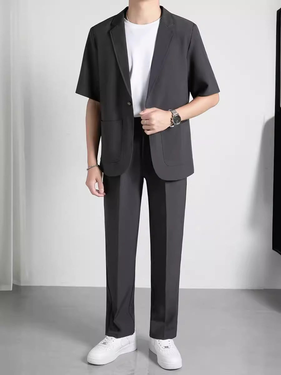 Fashionable All-matching Handsome Half Sleeve Small Suit