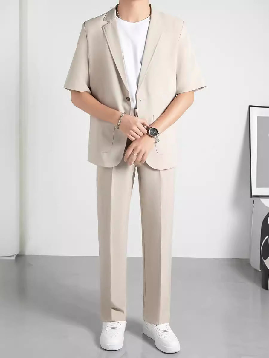 Fashionable All-matching Handsome Half Sleeve Small Suit