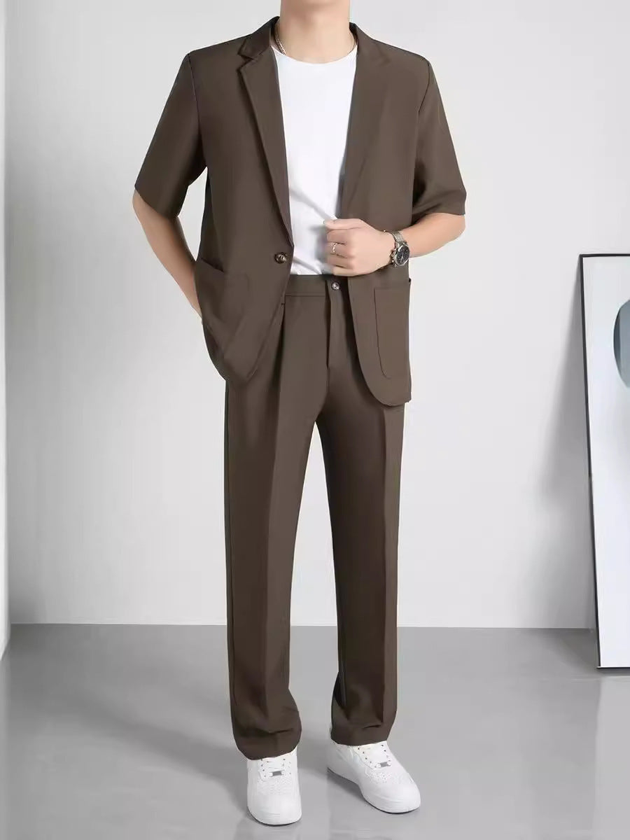 Fashionable All-matching Handsome Half Sleeve Small Suit