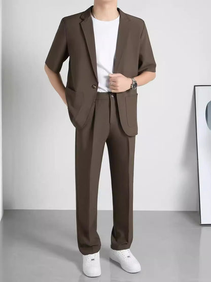Fashionable All-matching Handsome Half Sleeve Small Suit